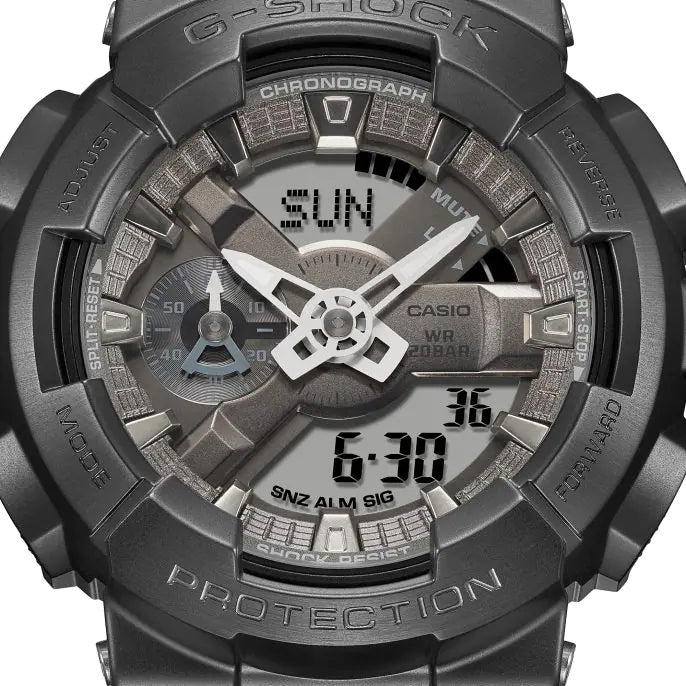 Casio G-Shock Metal Covered Midnight Fog Series Analog-Digital Grey Watch GM110MF-1ADR