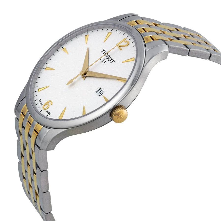 Tissot Swiss Made T-Classic Tradition 2 Tone Gold Plated Men's Watch T0636102203700
