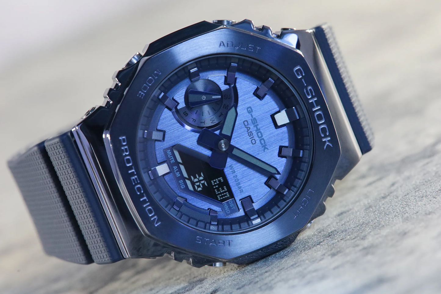 Casio G-Shock Carbon Core Guard Ion Blue AP CasiOak Men's Metal Case Watch GM2100N-2ADR