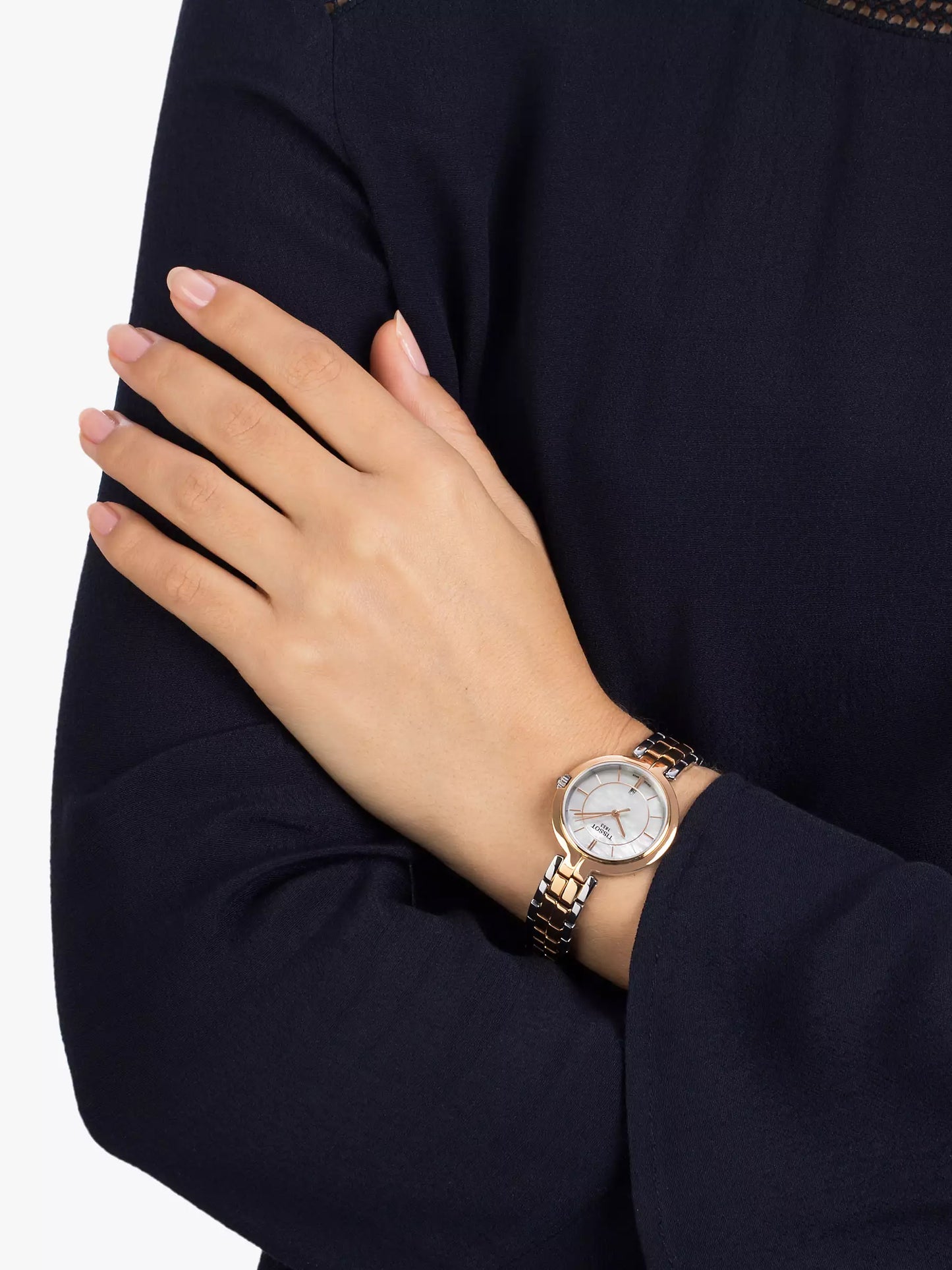 Tissot Swiss Made T-Lady Flamingo MOP 2 Tone Rose Gold Plated Ladies' Watch T0942102211100 - Diligence1International