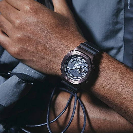 Casio G-Shock Carbon Core Guard Midnight Fog Ion Brown AP CasiOak Men's Metal Case Watch GM2100MF-5ADR