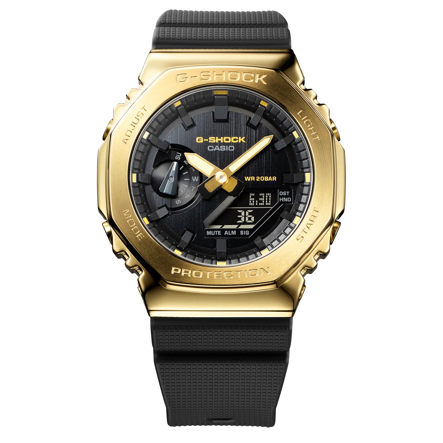 Casio G-Shock Carbon Core Guard Black x Gold AP CasiOak Men's Metal Case Watch GM2100G-1A9DR