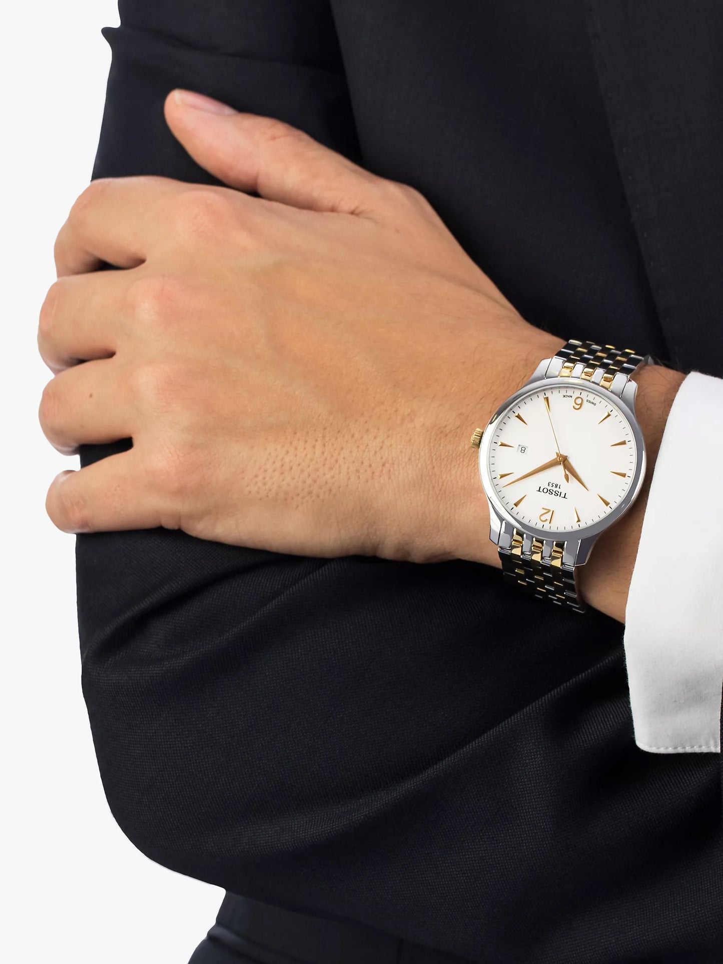 Tissot Swiss Made T-Classic Tradition 2 Tone Gold Plated Men's Watch T0636102203700