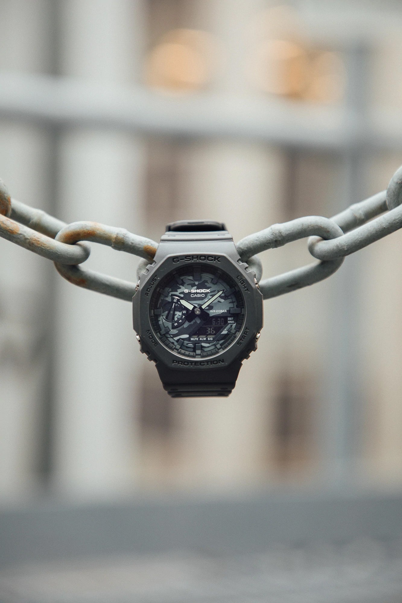 Casio G-Shock Carbon Core Guard Camo Black Dial AP CasiOak Watch GA2100CA-8ADR