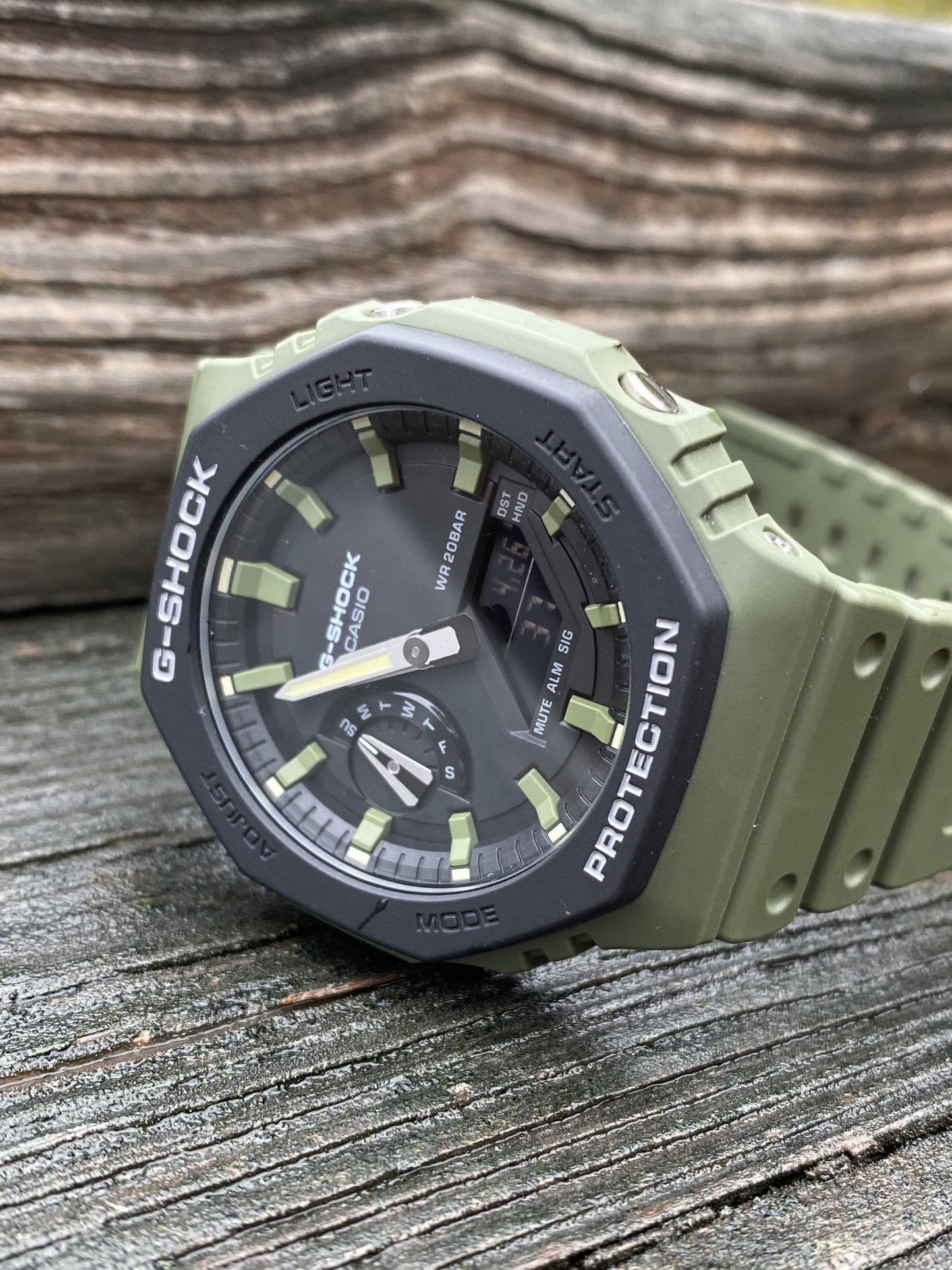 Casio G-Shock Carbon Core Guard Military Green Utility Model AP CasiOak Watch GA2110SU-3ADR - Diligence1International