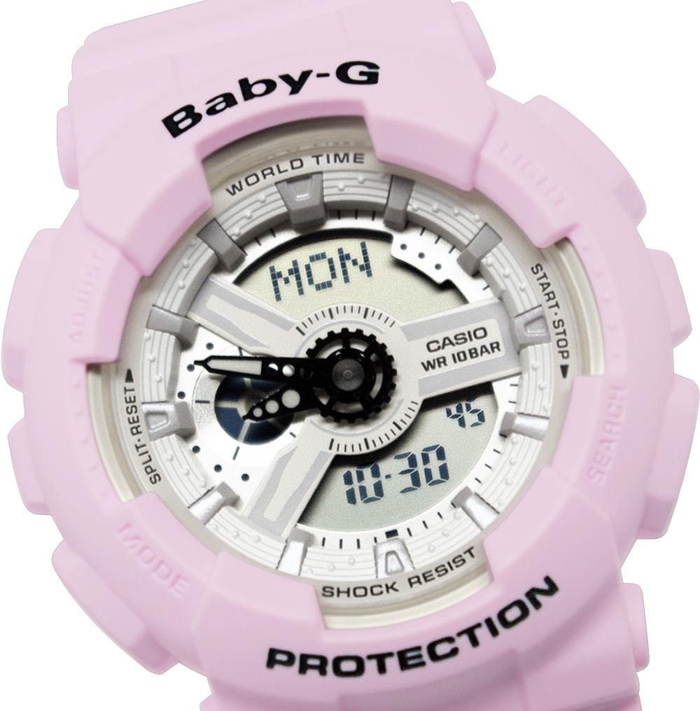 Casio Baby-G BA-110 New Beach Color Series Analog-Digital Pastel Pink Watch BA110BE-4ADR - Diligence1International