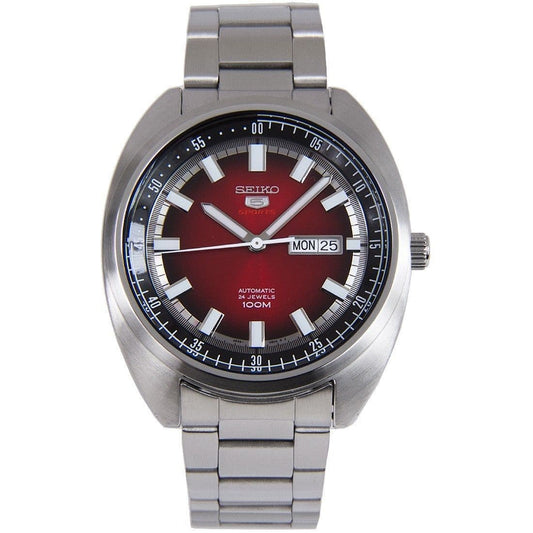 Seiko 5 Sports 100M Red Helmet Turtle Automatic Men's Stainless Steel Watch SRPB17K1 - Diligence1International