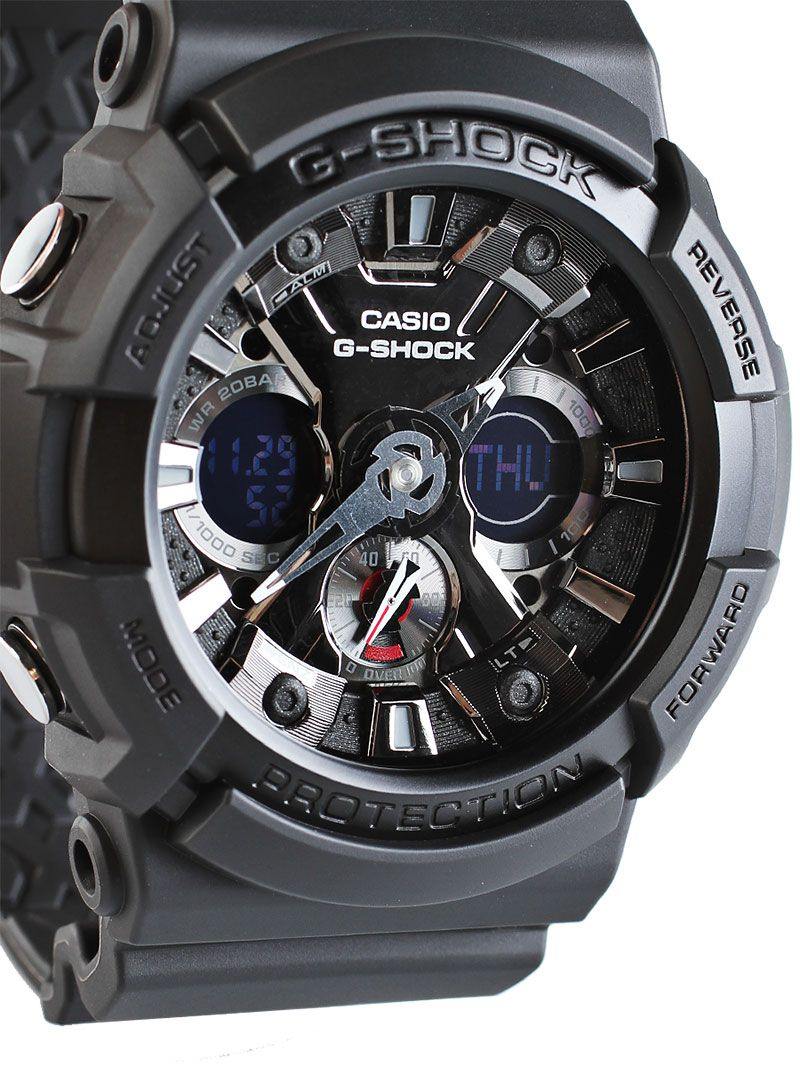 Casio G-Shock Standard Anadigi Black x Metallic Grey Accents Watch GA201-1ADR - Diligence1International