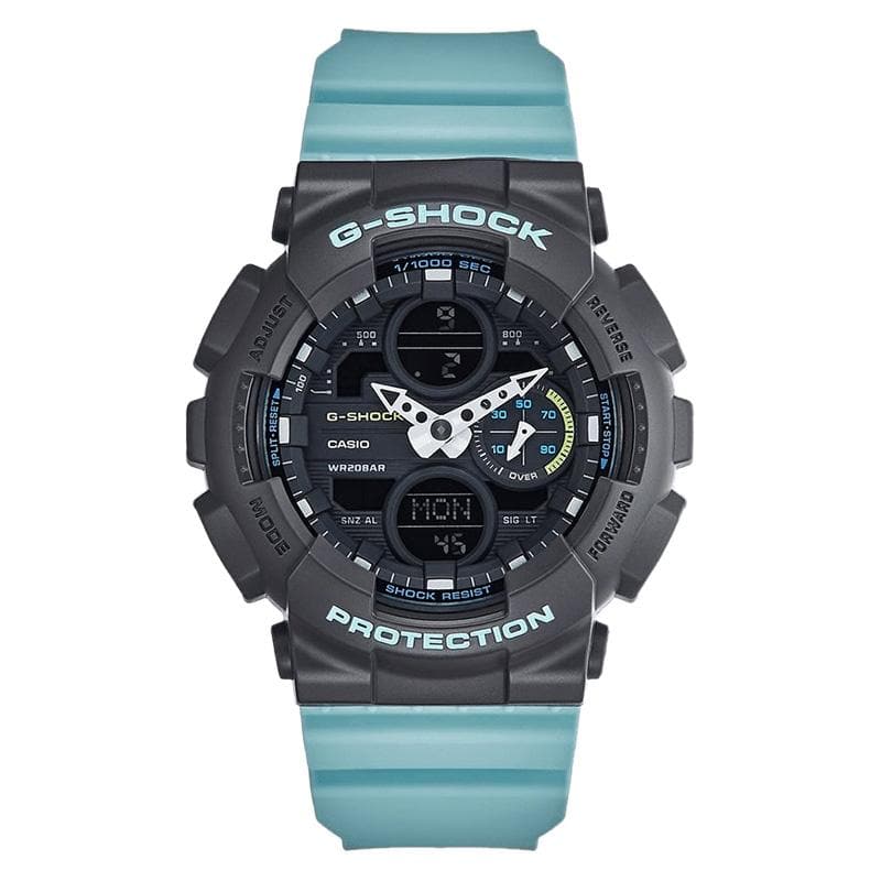 Casio G-Shock Sneaker S Series Analog-Digital Black x Teal Strap Ladies' Watch GMAS140-2ADR - Diligence1International