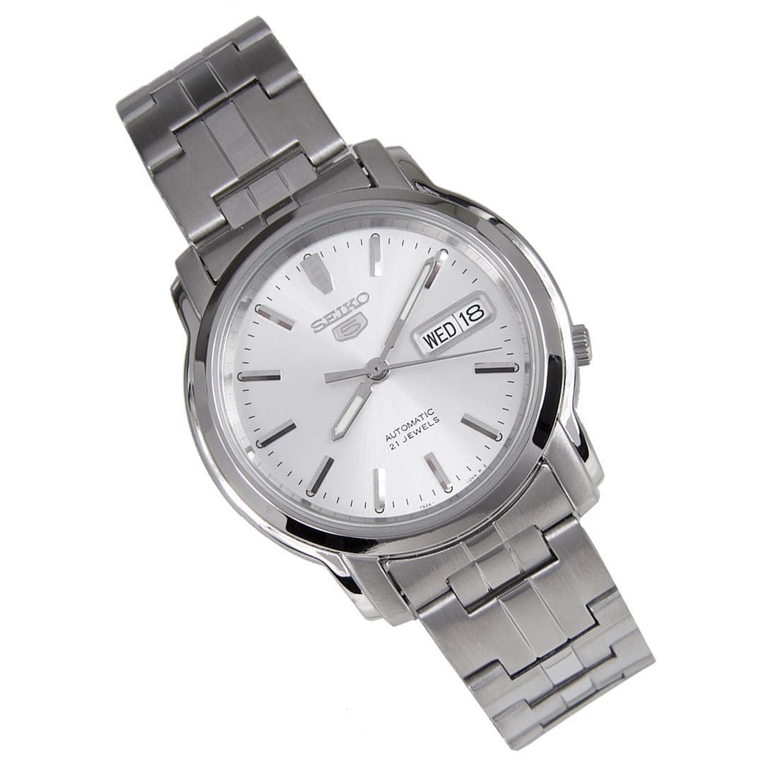 Seiko 5 Classic Men's Size Silver Dial Stainless Steel Strap Watch SNKK65K1 - Diligence1International
