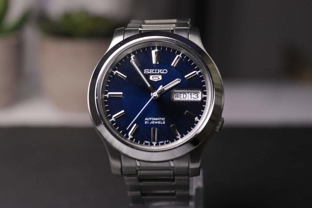 Seiko 5 Classic Blue+White Dial Couple's Stainless Steel Watch Set SNK793K1+SYMD87K1 - Diligence1International