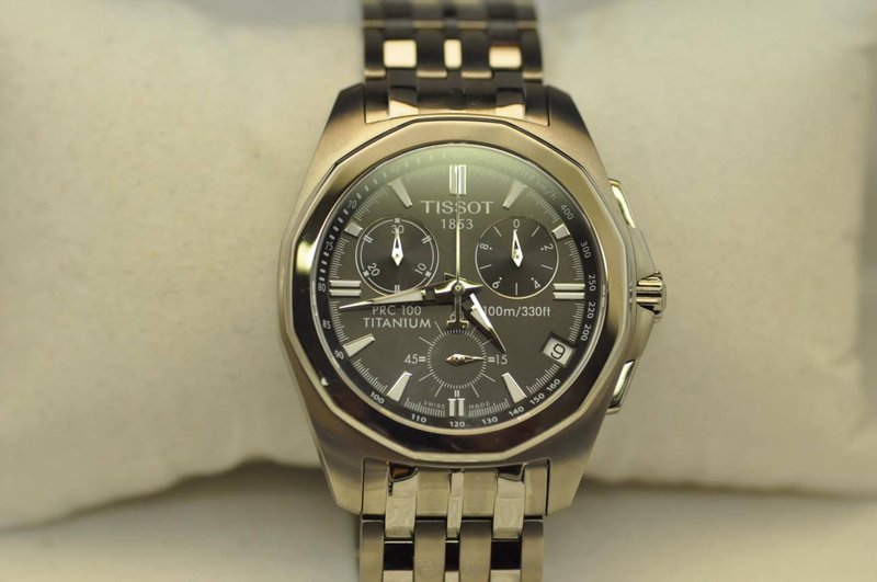 Tissot Swiss Made PRC 100 Chronograph Black Men's Titanium Watch T0084174406100 - Diligence1International