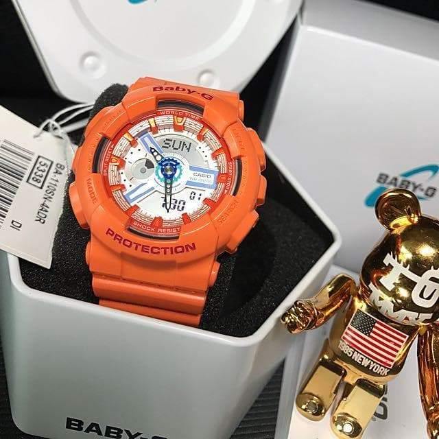Casio Baby-G BA-110 Series Standard Analog-Digital Orange Watch BA110SN-4ADR - Diligence1International