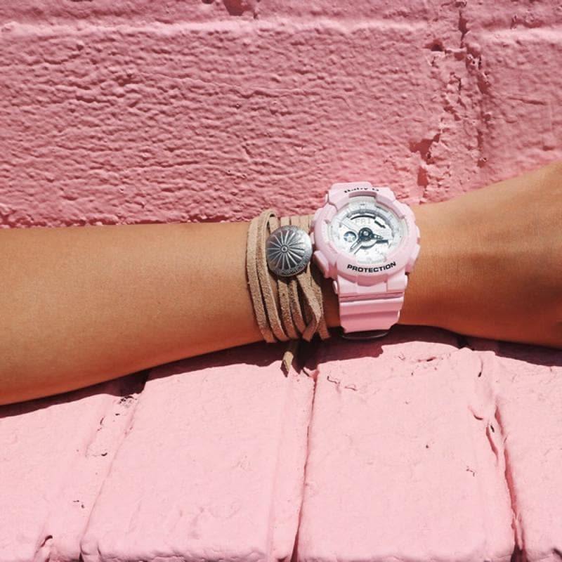 Casio Baby-G BA-110 New Beach Color Series Analog-Digital Pastel Pink Watch BA110BE-4ADR - Diligence1International