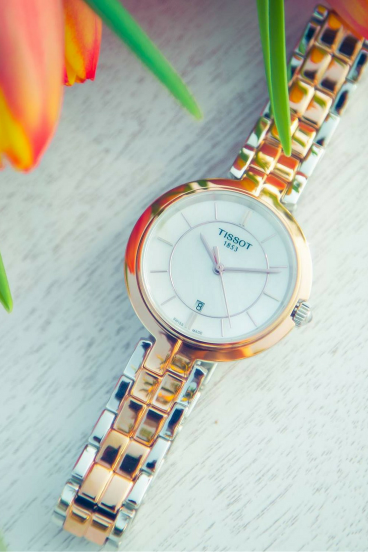 Tissot Swiss Made T-Lady Flamingo MOP 2 Tone Gold Plated Ladies' Watch T0942102211101 - Diligence1International