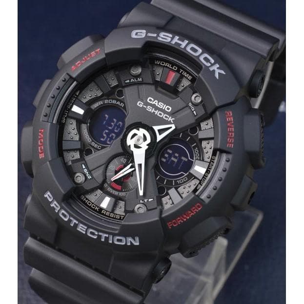 Casio G-Shock GA120 Model Black x Red x Grey x White Accents Watch Last Dance GA120-1ADR - Diligence1International