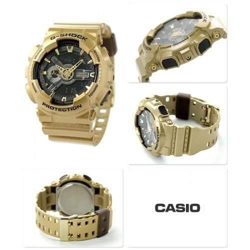 Casio G-Shock GA110 Series Analog-Digital Gold & Black Dial Watch GA110GD-9BDR - Diligence1International