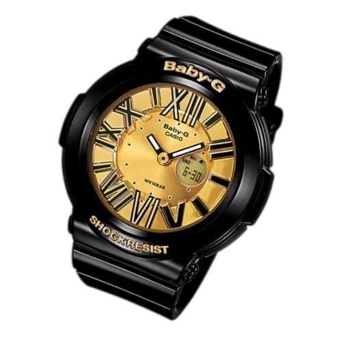 Casio Baby-G Black & Gold Series Anadigital Black x Gold Dial Watch BGA160-1BDR - Diligence1International