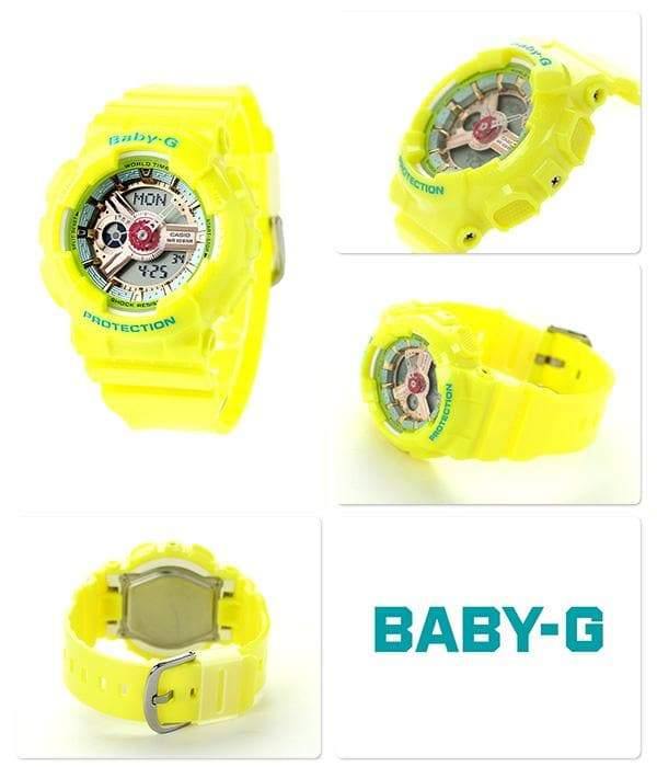 Casio Baby-G BA-110 New Beach Color Series Analog-Digital Pastel Yellow Watch BA110CA-9A - Diligence1International