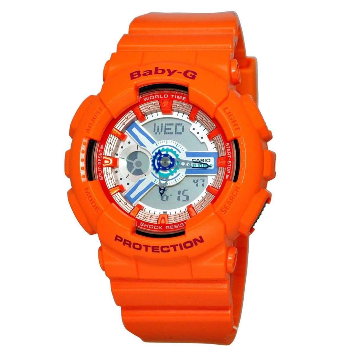 Casio Baby-G BA-110 Series Standard Analog-Digital Orange Watch BA110SN-4ADR - Diligence1International