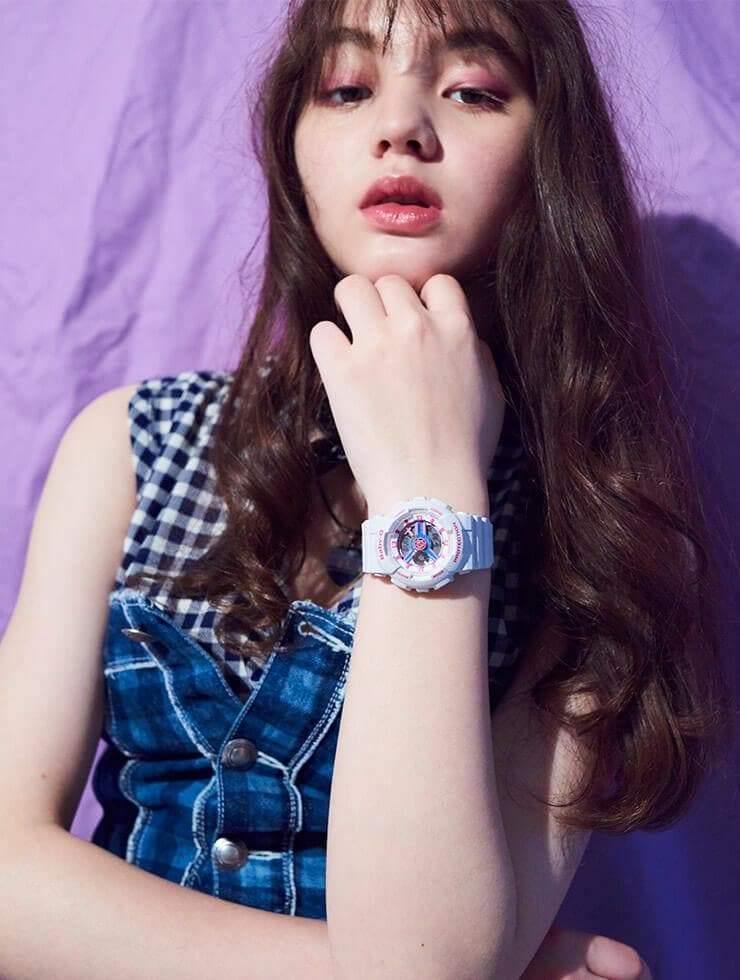 Casio Baby-G BA-110 Series Neo Retro Colors White Watch BA110NR-8A - Diligence1International