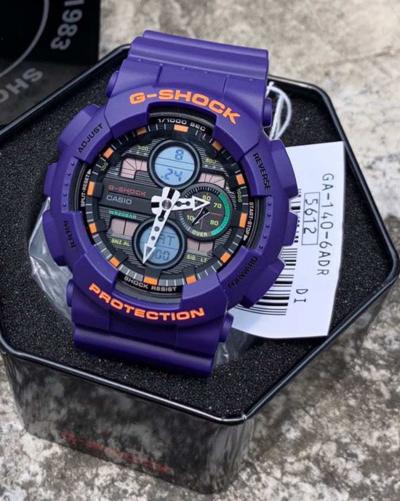 Casio G-Shock Special Color Neon Genesis Evangelion Purple Watch GA140-6ADR - Diligence1International