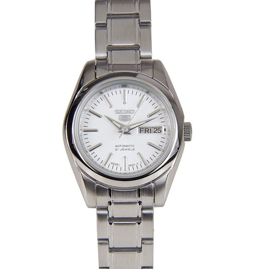 Seiko 5 Classic Ladies Size Silver Dial Stainless Steel Strap Watch SYMK13K1 - Diligence1International