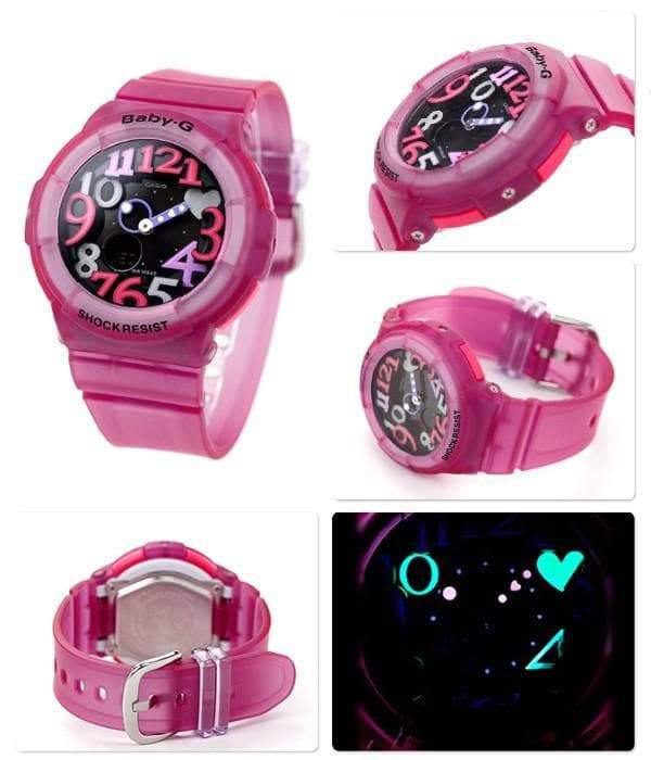 Casio Baby-G Anadigi Fuschia Pink x Black Dial Watch BGA131-4B4DR - Diligence1International