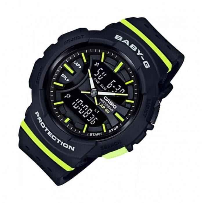 Casio Baby-G Standard Analog-Digital Black x Neon Green Accents Watch BGA240-1A2DR - Diligence1International