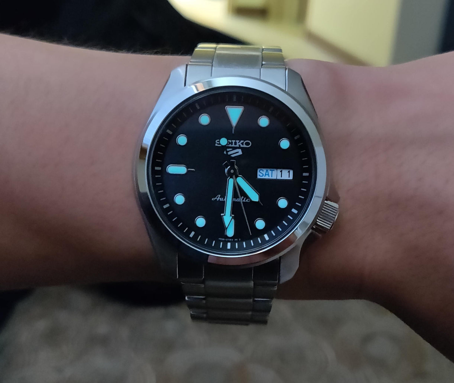 NEW Seiko 5 Sports 100M Automatic Men's Watch Black Dial SRPE55K1 - Diligence1International