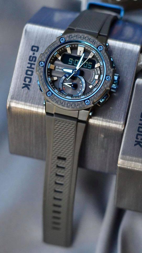 Casio G-Shock G-Steel Mobile link Bluetooth Anadigi Black x Blue Accents Watch GSTB200X-1A2DR - Diligence1International