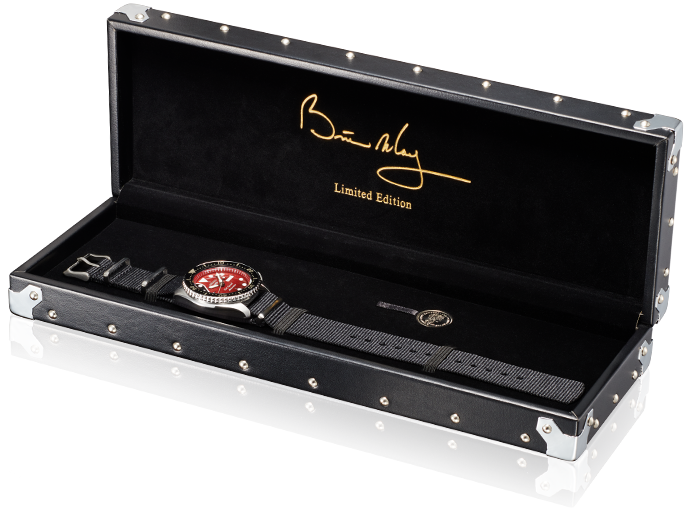 NEW Seiko 5 Sports 100M LE Queen's Brian May Automatic Men's Watch Red Dial Nylon Strap SRPE83K1 - Diligence1International