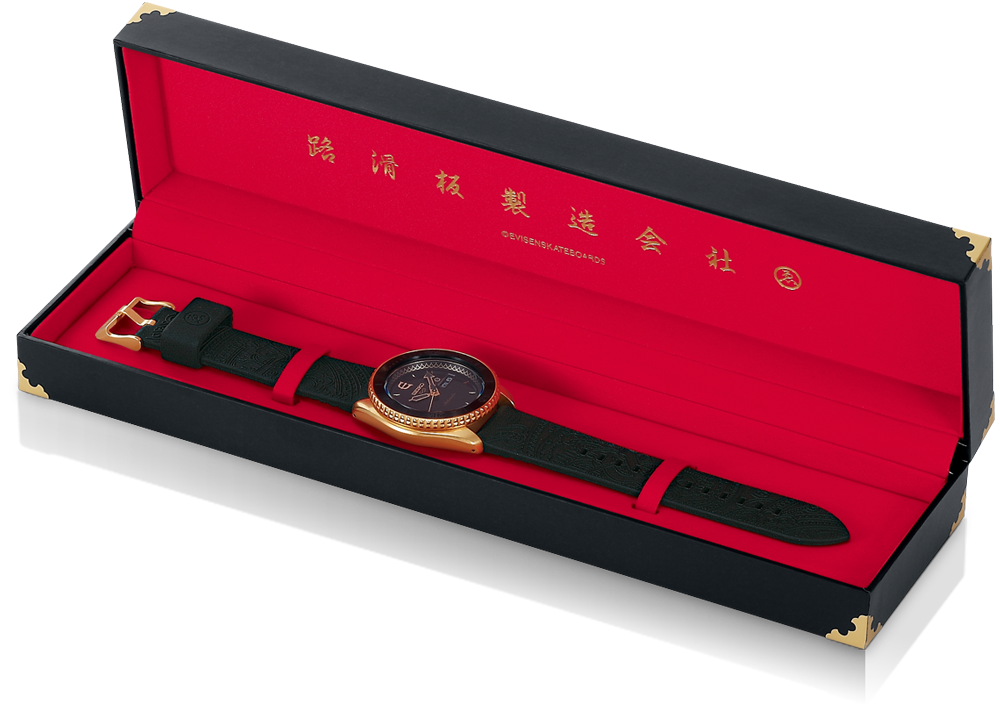 Seiko 5 100M X Evisen Skateboards Limited Edition Automatic Black Leather Strap Watch SRPF94K1