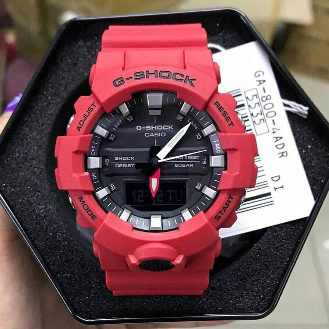 Casio G-Shock Anadigi Red x Black x Grey Accents Last Dance Watch GA800-4ADR - Diligence1International