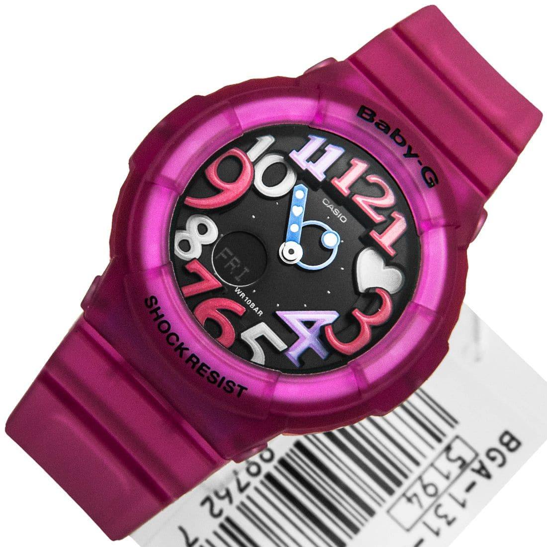 Casio Baby-G Anadigi Fuschia Pink x Black Dial Watch BGA131-4B4DR - Diligence1International