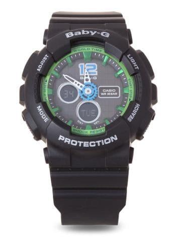 Casio Baby-G BA-120 Analog-Digital Black x Green x Blue Accents Watch BA120-1BDR - Diligence1International