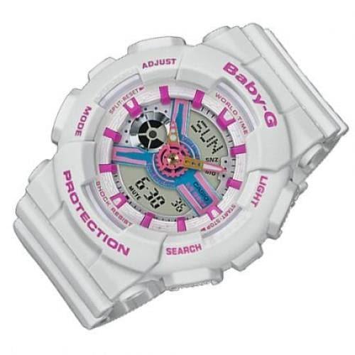 Casio Baby-G BA-110 Series Neo Retro Colors White Watch BA110NR-8A - Diligence1International