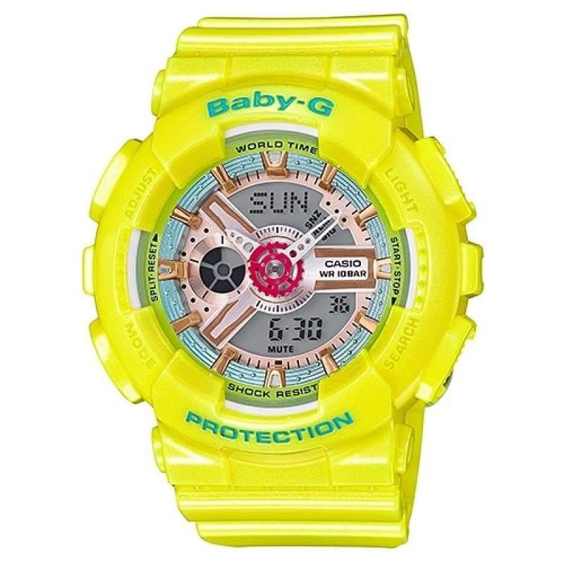 Casio Baby-G BA-110 New Beach Color Series Analog-Digital Pastel Yellow Watch BA110CA-9A - Diligence1International