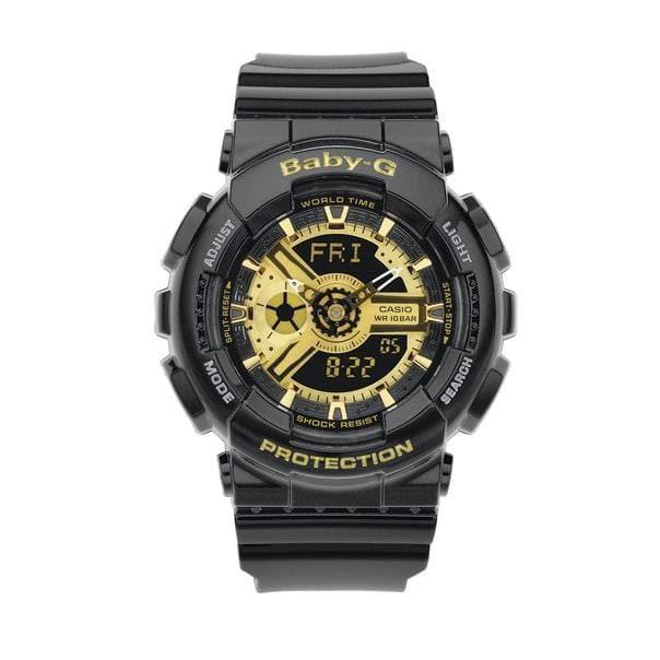 Casio Baby-G BA-110 Black & Gold Series Analog-Digital Black x Gold Dial Watch BA110-1ADR - Diligence1International