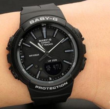 Casio Baby-G BGS Step Tracker Analog-Digital Black Watch BGS100SC-1ADR - Diligence1International