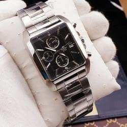 Casio Edifice Rectangle Chronograph Black Dial Men's Stainless Steel Watch EFR-511D-1AV - Diligence1International