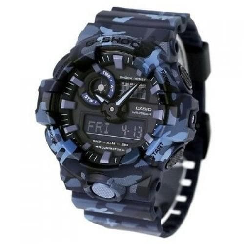 Casio G-Shock Military Blue Camo Watch Camouflage GA700CM-2ADR - Diligence1International