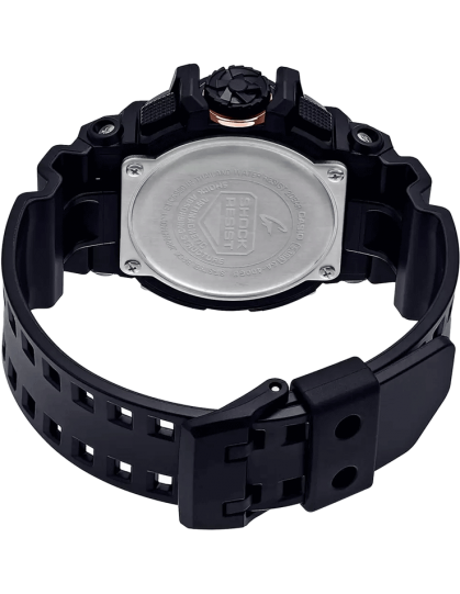 Casio G-Shock Big Case Analog-Digital Black x Rose Gold Tone Accents Watch GA400GB-1A4DR