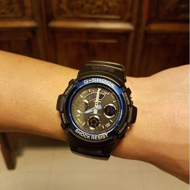 Casio G-Shock Standard Analog-Digital Black x Blue Watch AW591-2ADR - Diligence1International