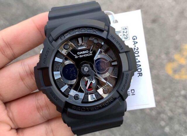 Casio G-Shock Standard Anadigi Black x Metallic Grey Accents Watch GA201-1ADR - Diligence1International