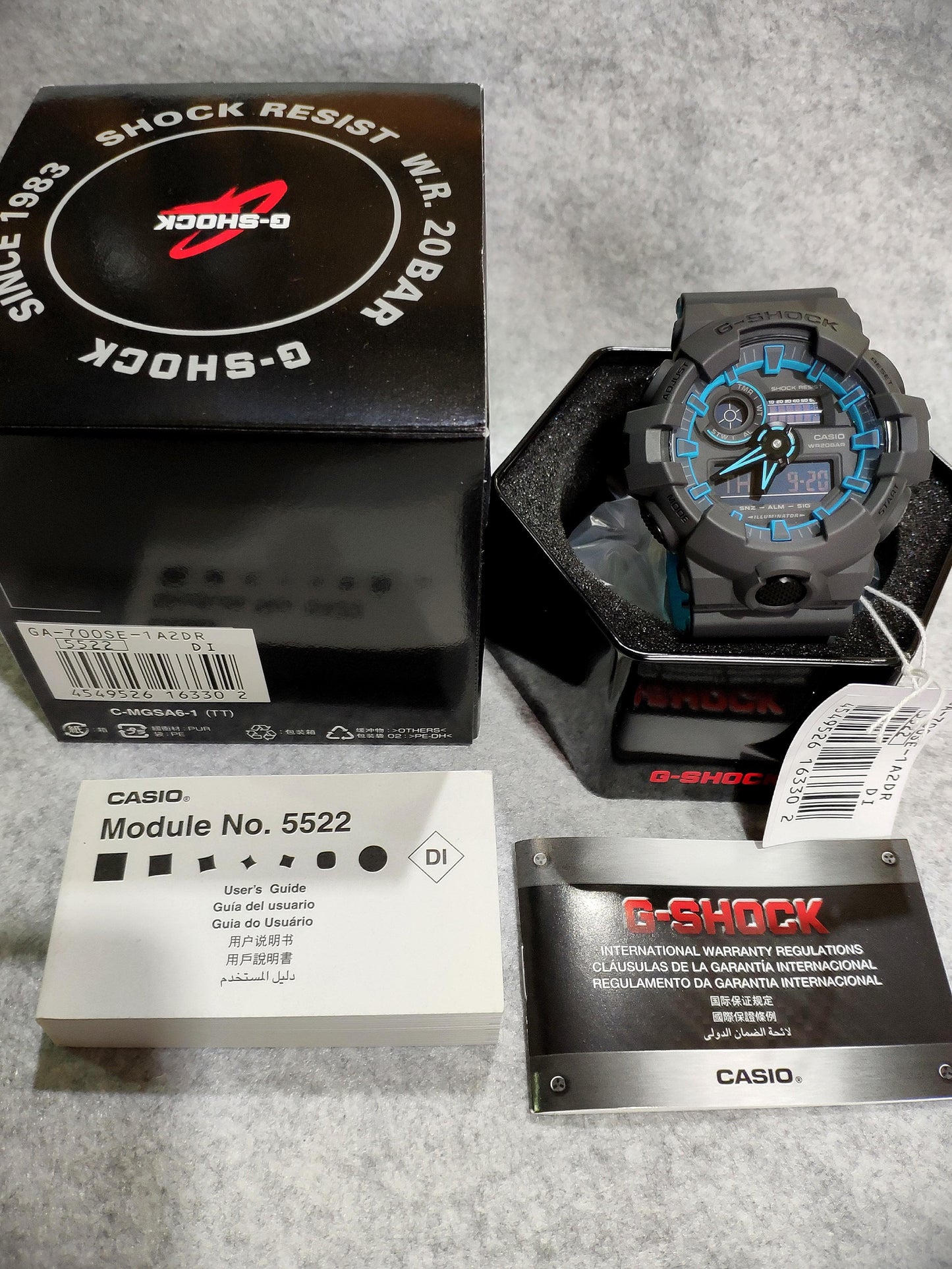 Casio G-Shock Special Color Model Black x Neon Blue Watch Tron GA700SE-1A2DR - Diligence1International