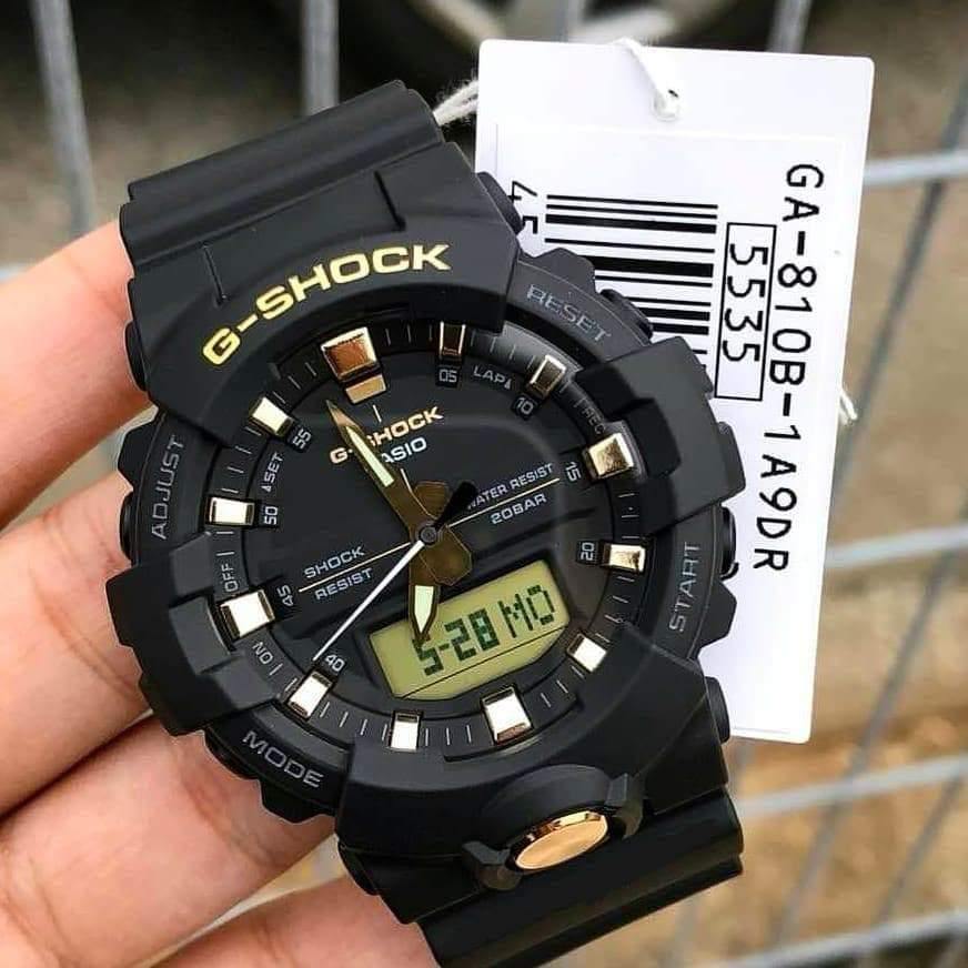 Casio G-Shock Analog-Digital Black x Gold Accents Watch GA810B-1A9DR - Diligence1International
