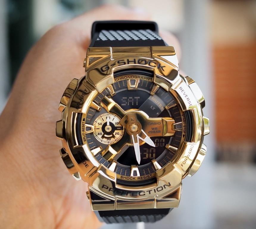 Casio G-Shock Metal Covered Series Analog-Digital Gold x Black Watch GM110G-1A9DR