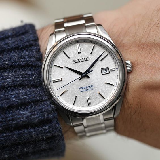 Seiko JDM Presage White Baby GS Snowflake Men's Titanium Watch SARX055 - Diligence1International