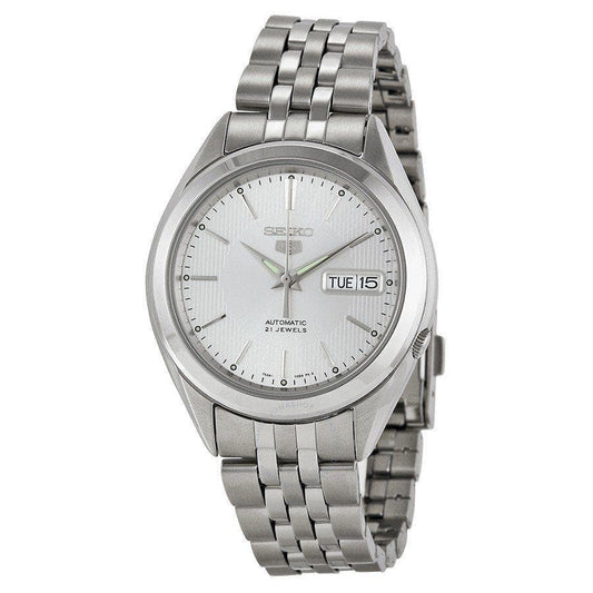 Seiko 5 Classic Men's Size Silver Dial Stainless Steel Strap Watch SNKL15K1 - Diligence1International